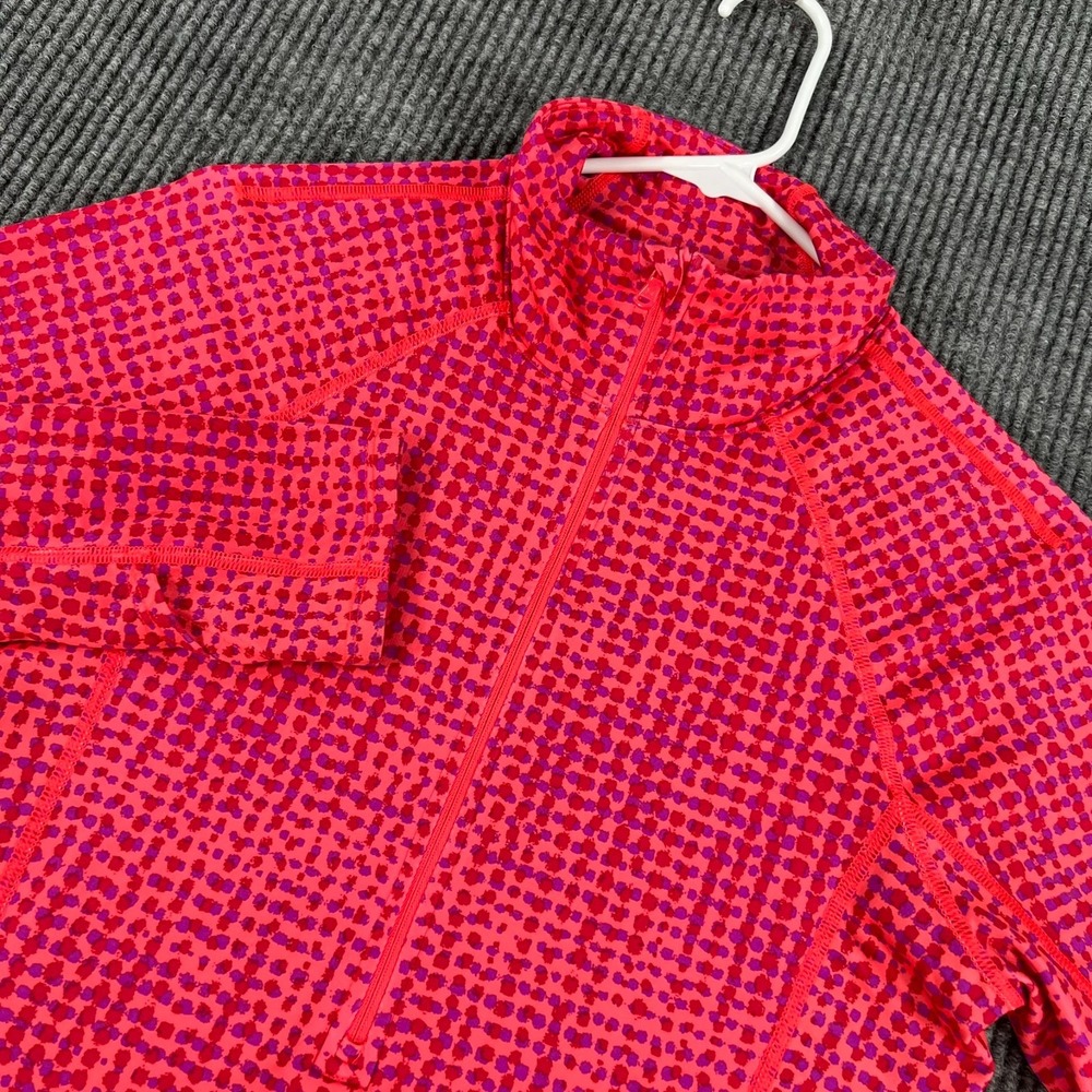 Under Armour Pullover Cold Gear Shirt Womens Medium Pink Geometric Long Sleeve